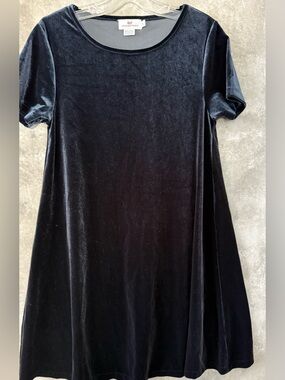 Vineyard Vines Black Velvet Short Sleeve Dress (Love 19)